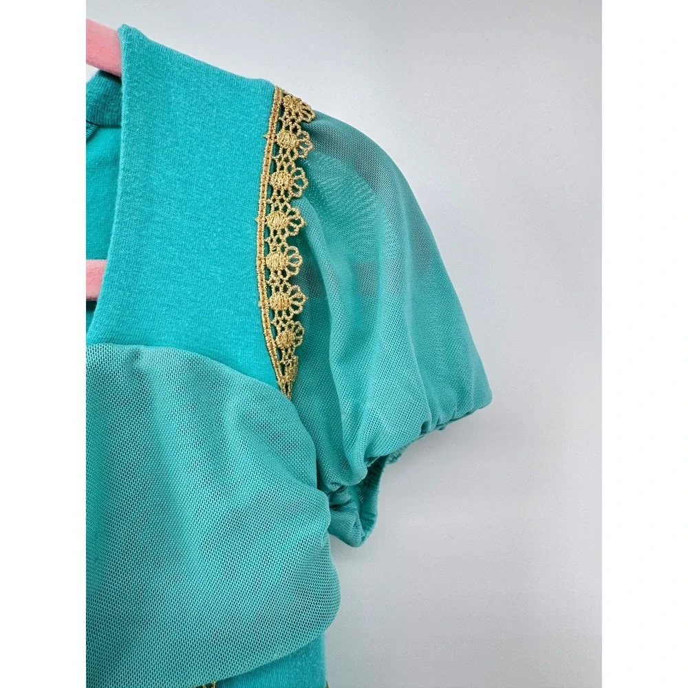 Pleiades Jasmine Costume Dress Kids 7 8 Teal Princess‎ Play Dress Up